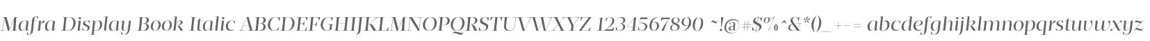 Mafra Display Book Italic