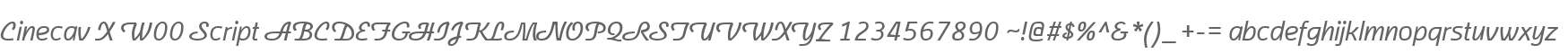 Cinecav X W00 Script