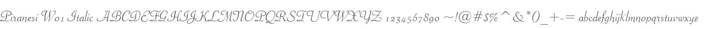 Piranesi W01 Italic