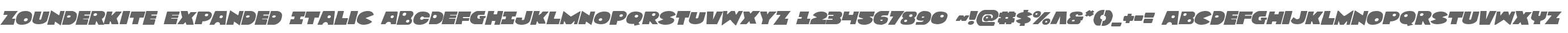 Zounderkite Expanded Italic
