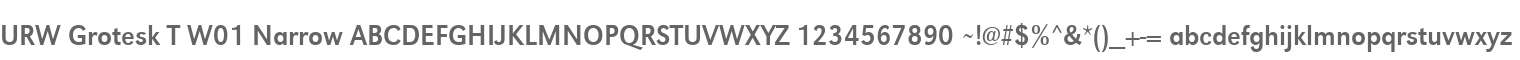 URW Grotesk T W01 Narrow