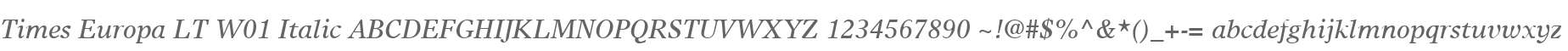 Times Europa LT W01 Italic