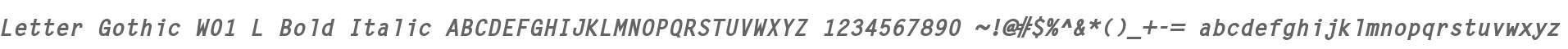 Letter Gothic W01 L Bold Italic