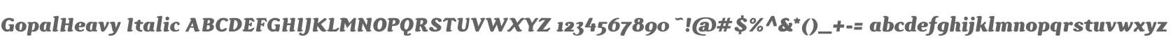 GopalHeavy Italic