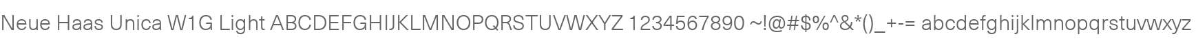 Neue Haas Unica W1G Light