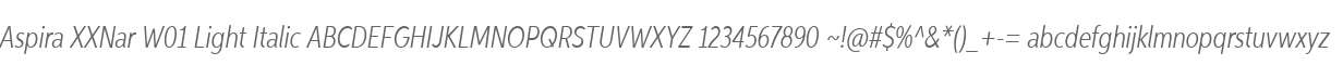 Aspira XXNar W01 Light Italic