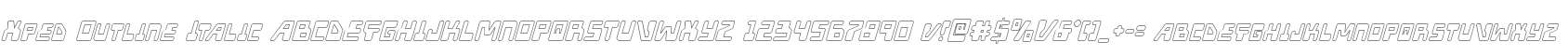 Xped Outline Italic