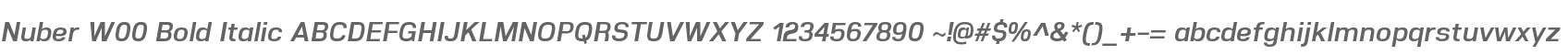 Nuber W00 Bold Italic