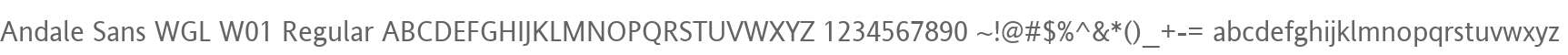 Andale Sans WGL W01 Regular