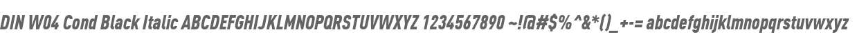 DIN W04 Cond Black Italic