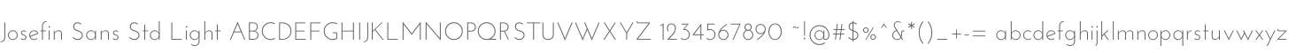 Josefin Sans Std Light