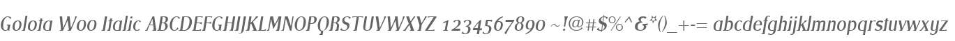 Golota W00 Italic
