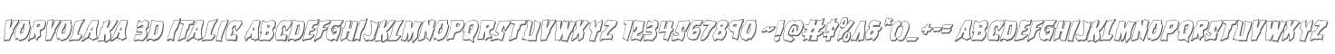 Vorvolaka 3D Italic