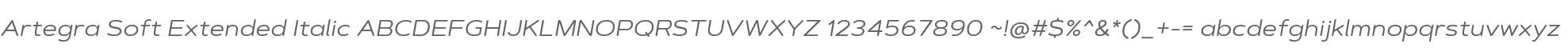 Artegra Soft Extended Italic