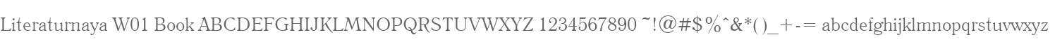Literaturnaya W01 Book