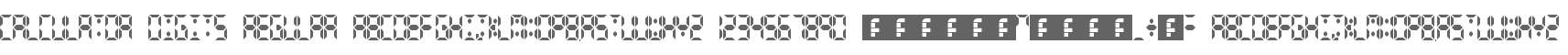 Calculator Digits Regular
