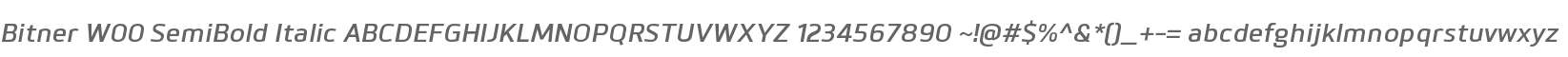 Bitner W00 SemiBold Italic