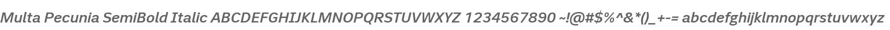 Multa Pecunia SemBd