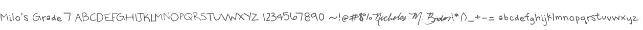 Milo's Grade 7