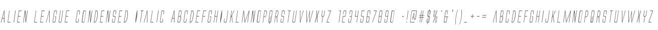 Alien League Condensed Italic