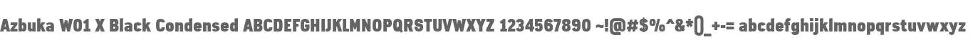 Azbuka W01 X Black Condensed