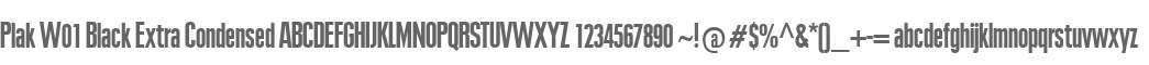 Plak W01 Black Extra Condensed