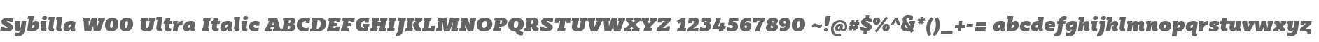 Sybilla W00 Ultra Italic