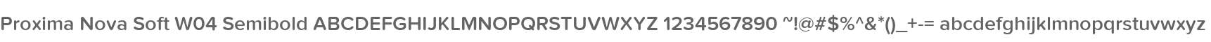 Proxima Nova Soft W04 Semibold