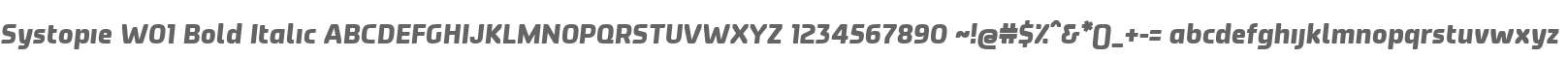 Systopie W01 Bold Italic
