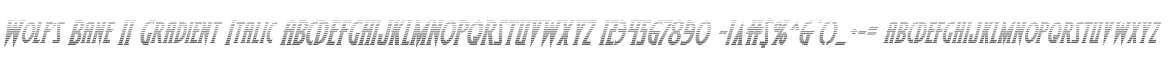 Wolf's Bane II Gradient Italic