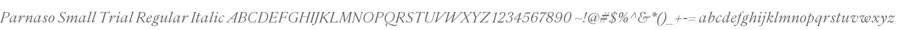 Parnaso Small Trial Italic