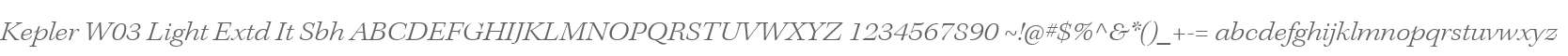 Kepler W03 Light Extd It Sbh