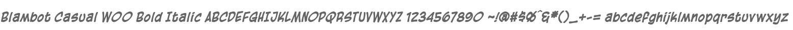 Blambot Casual W00 Bold Italic