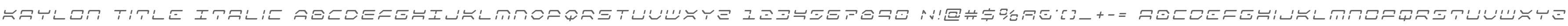 Kaylon Title Italic
