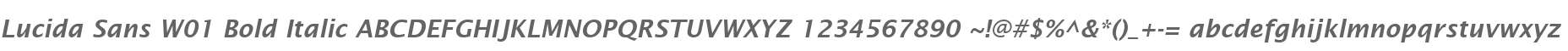 Lucida Sans W01 Bold Italic