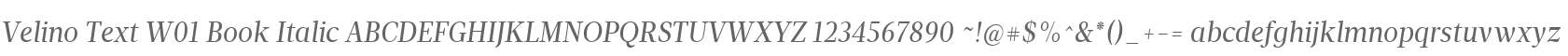 Velino Text W01 Book Italic