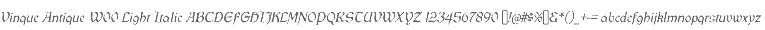 Vinque Antique W00 Light Italic