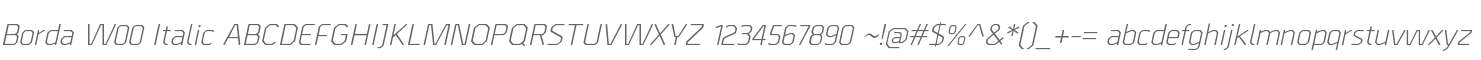 Borda W00 Italic