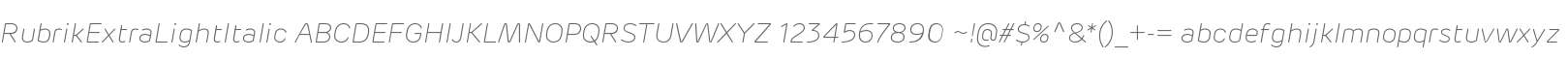 RubrikExtraLightItalic