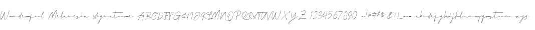 Wonderful Melanesia Signature