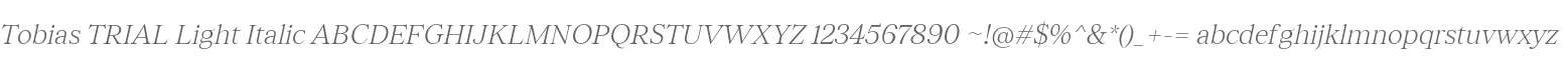 Tobias TRIAL Light Italic