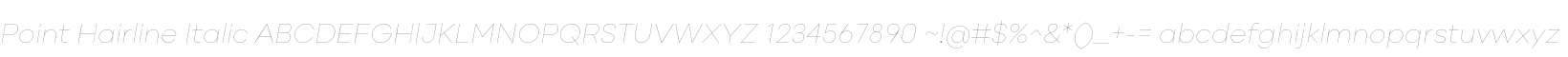 Point Hairline Italic
