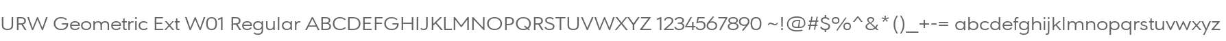 URW Geometric Ext W01 Regular