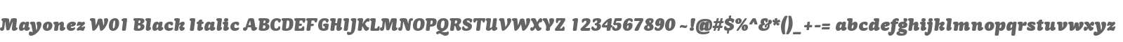 Mayonez W01 Black Italic