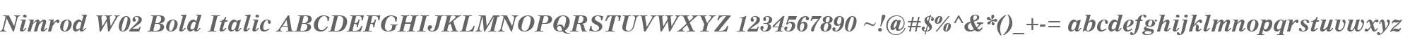 Nimrod W02 Bold Italic
