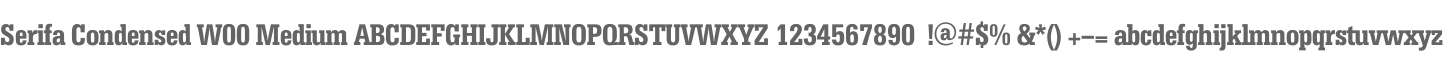 Serifa Condensed W00 Medium