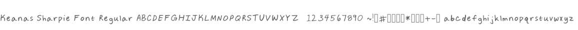 Keanas Sharpie Font Regular