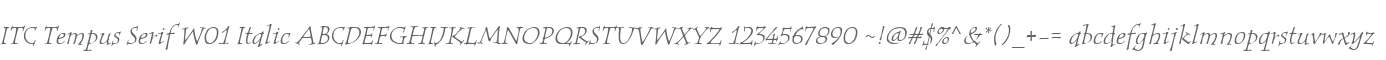 ITC Tempus Serif W01 Italic