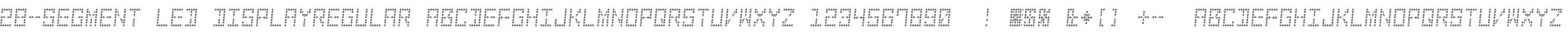 28-Segment LED DisplayRegular