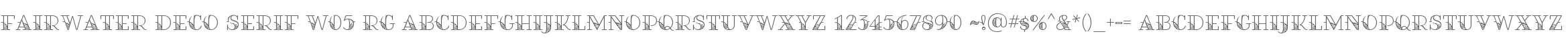 Fairwater Deco Serif W05 Rg